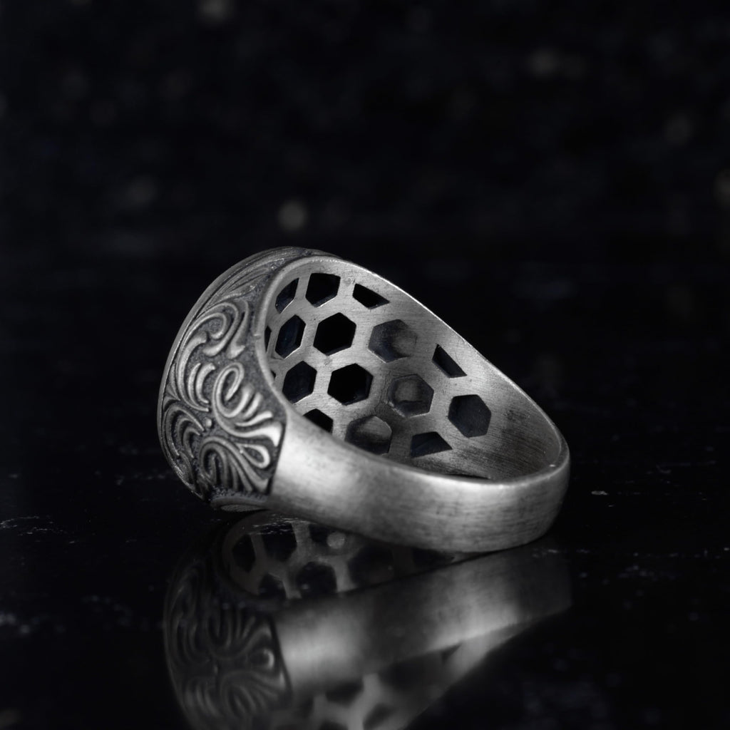 KAMBO 925 Sterling Silver Men's Tree of Life Ring – Symbol of Wisdom and Strength – Handmade Vintage Spiritual Jewelry (Gold Plated) — 7
