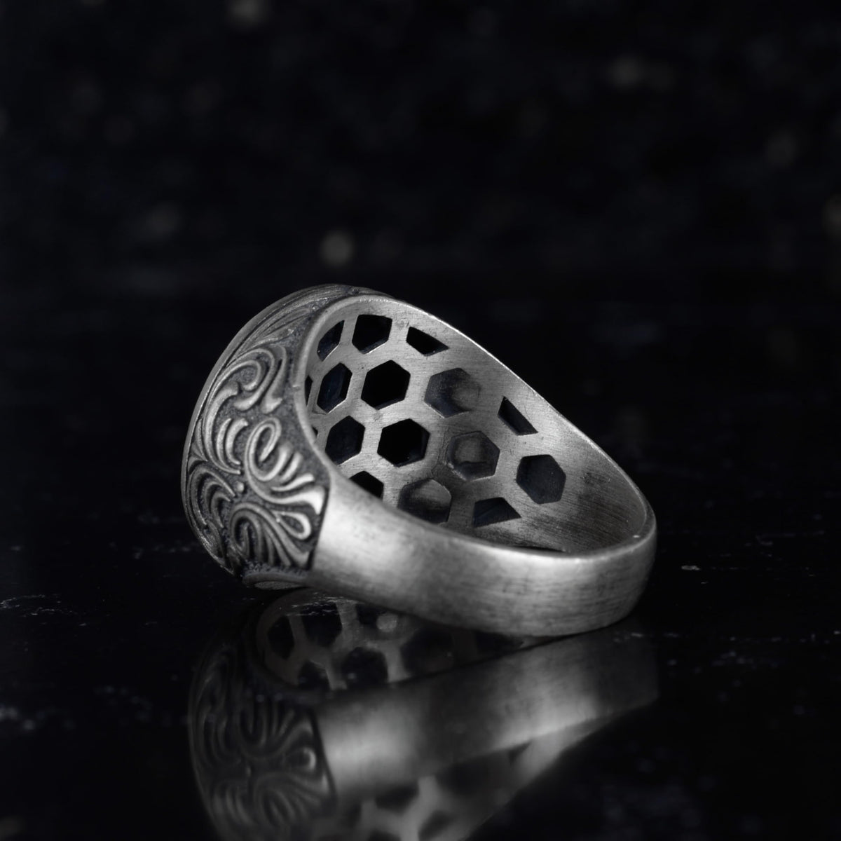 KAMBO 925 Sterling Silver Men's Tree of Life Ring – Symbol of Wisdom and Strength – Handmade Vintage Spiritual Jewelry (Gold Plated) — 7