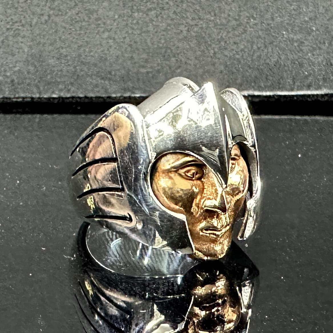 925 Sterling Silver War Helmet Skull Men's Ring – Knight Ring — 2