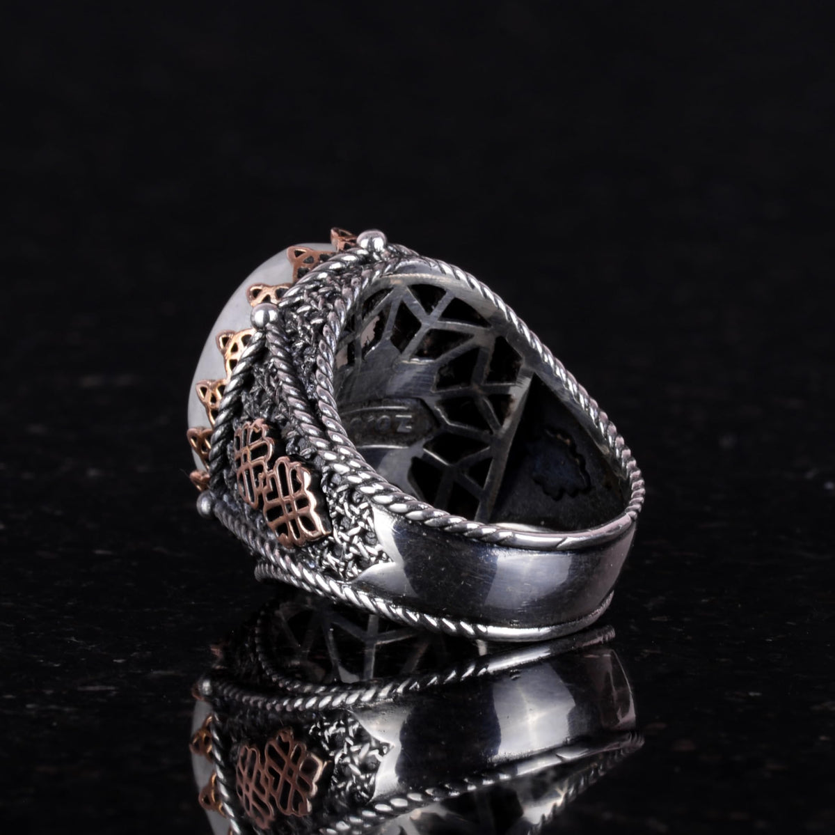 Natural Moonstone Gemstone Ring — 6