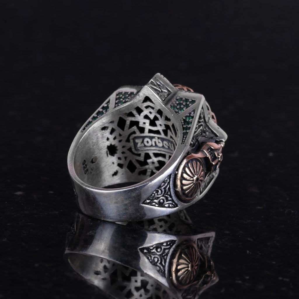 Star of David Ring, Solomon Men's Ring, 925 Sterling Silver Ring — 6