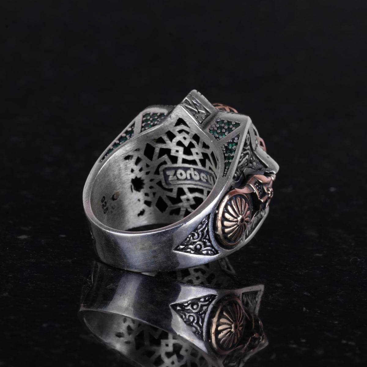 Star of David Ring, Solomon Men's Ring, 925 Sterling Silver Ring — 6
