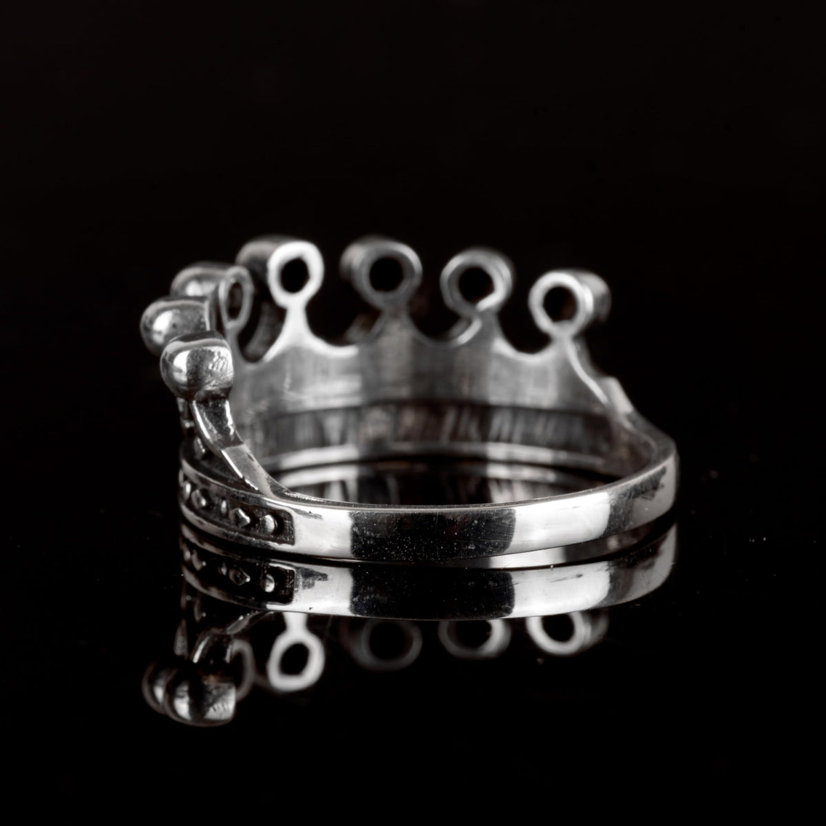 Falcon Jewelry KAMBO Handmade 925 Sterling Silver Crown Motif Ring for Men – Vintage Statement King Style Band, Unique S