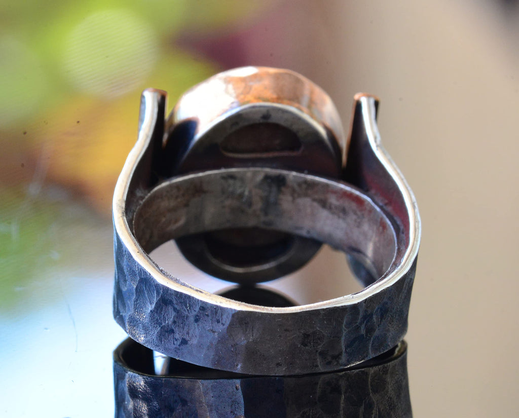 KAMBO Natural Ruby Gemstone Silver Unisex Ring, Handmade Ring, Unisex Ring Design — 7