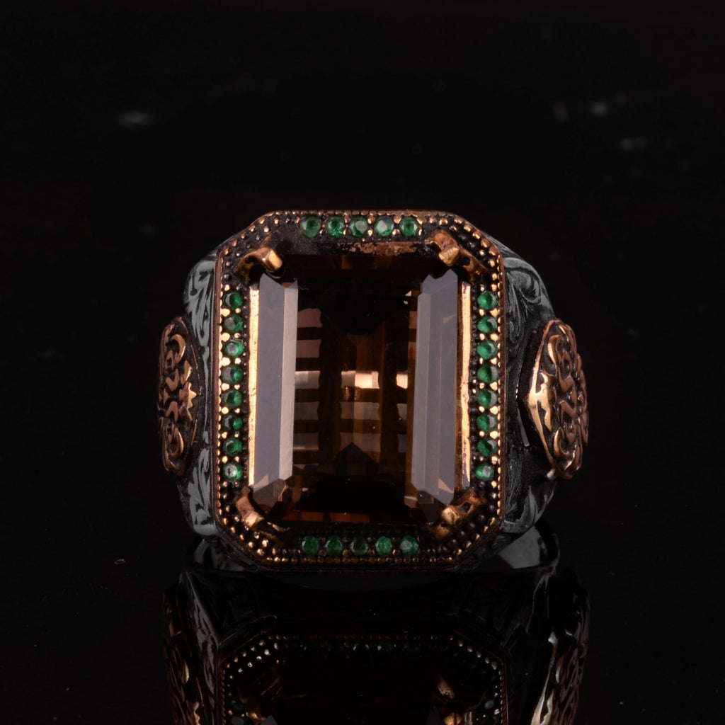 Natural Smoky Quartz Stone Ring — 2