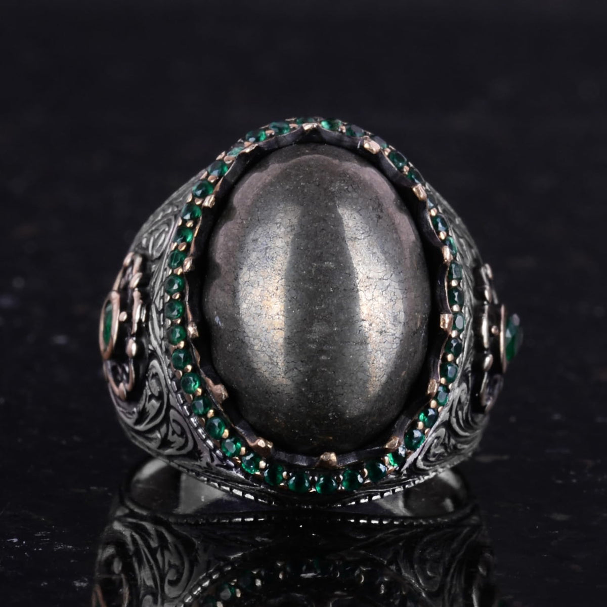 Natural Stone Ring - 925 Sterling Silver Handmade Ring — 4