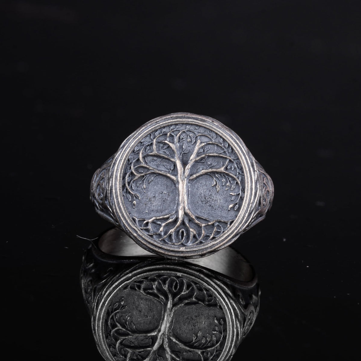 KAMBO 925 Sterling Silver Tree of Life Designed Men's Ring – Handmade Symbolic Spiritual Ring — 4