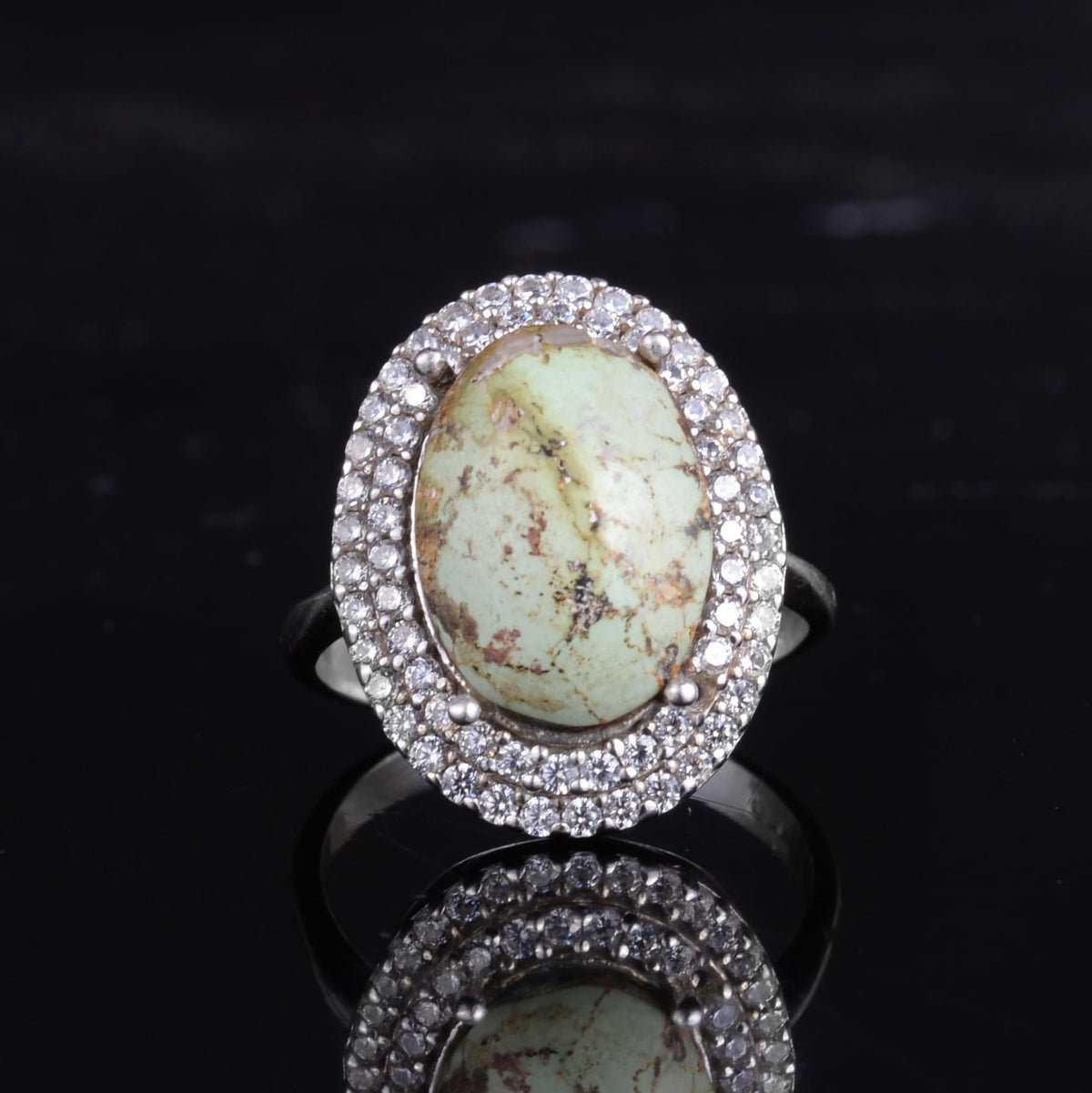 KAMBO Natural Turquoise Stone Elegant Women's Ring – 925 Sterling Silver Handmade Jewelry (Style-15) — 4