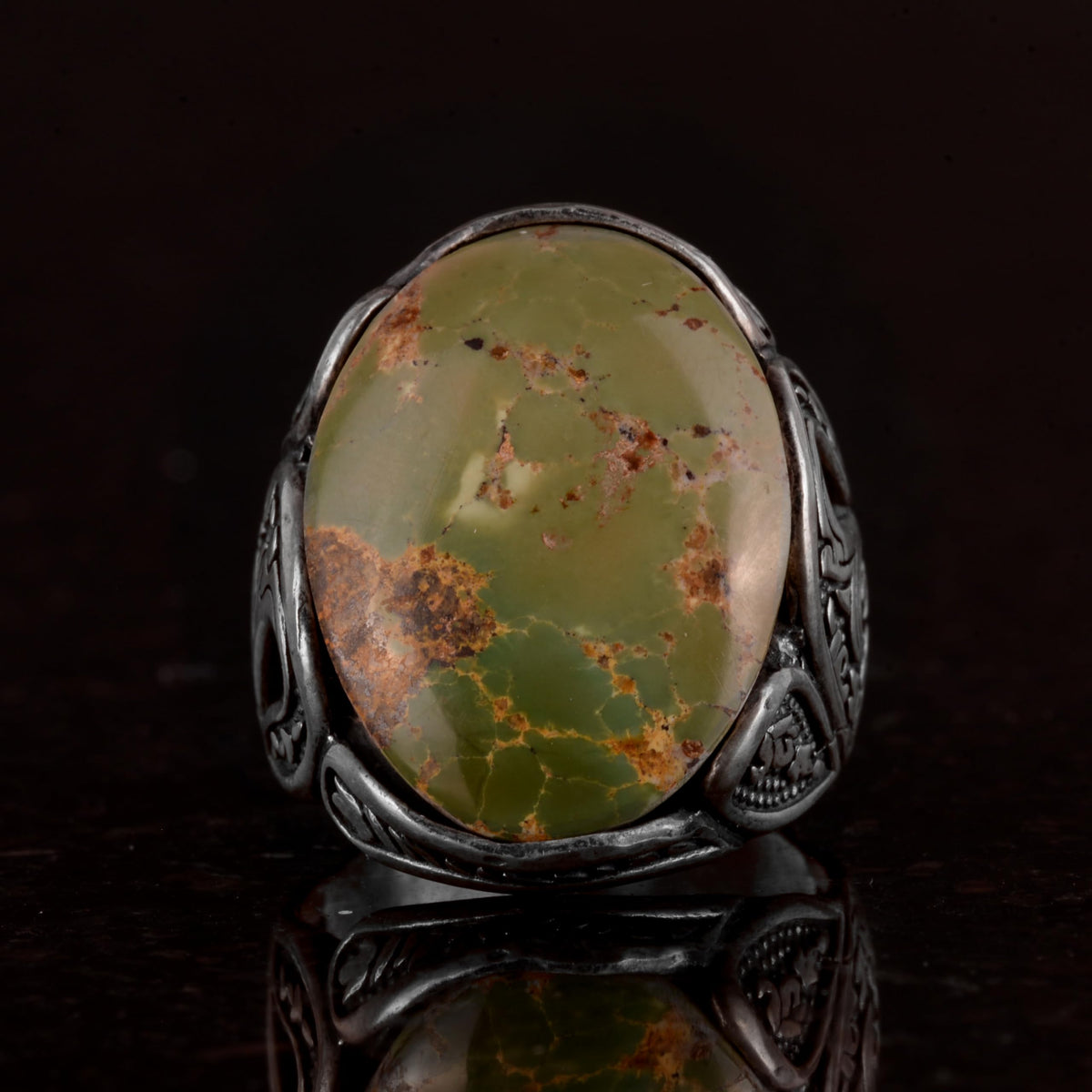 Natural Arizona Turquoise Stone Ring (Model-5) — 6
