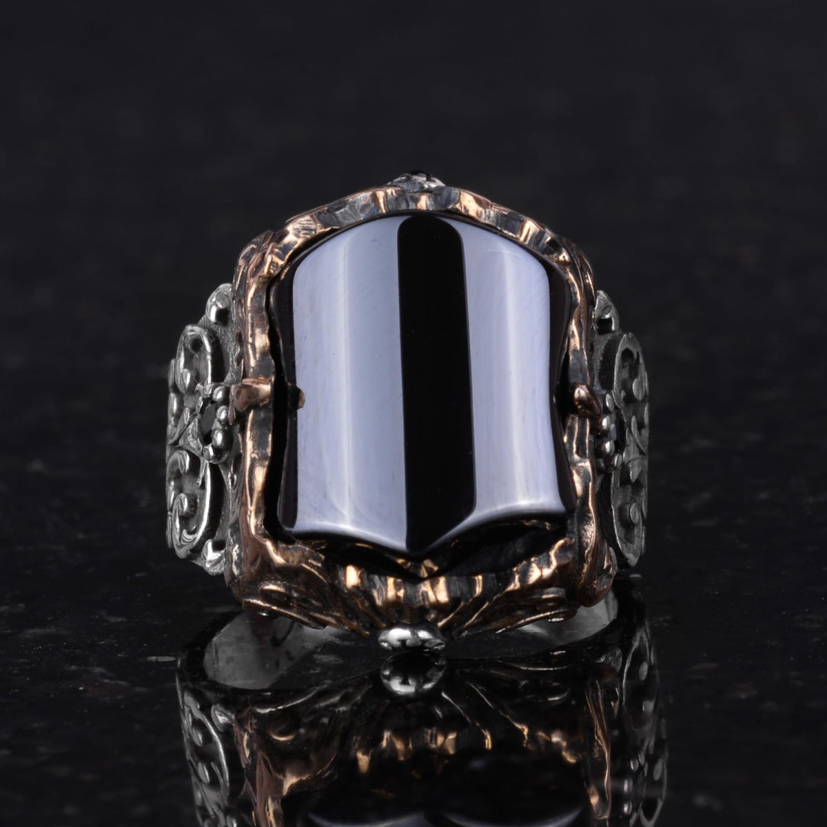 Handcrafted 925 Sterling Silver Men's Ring - Unique Design — 4