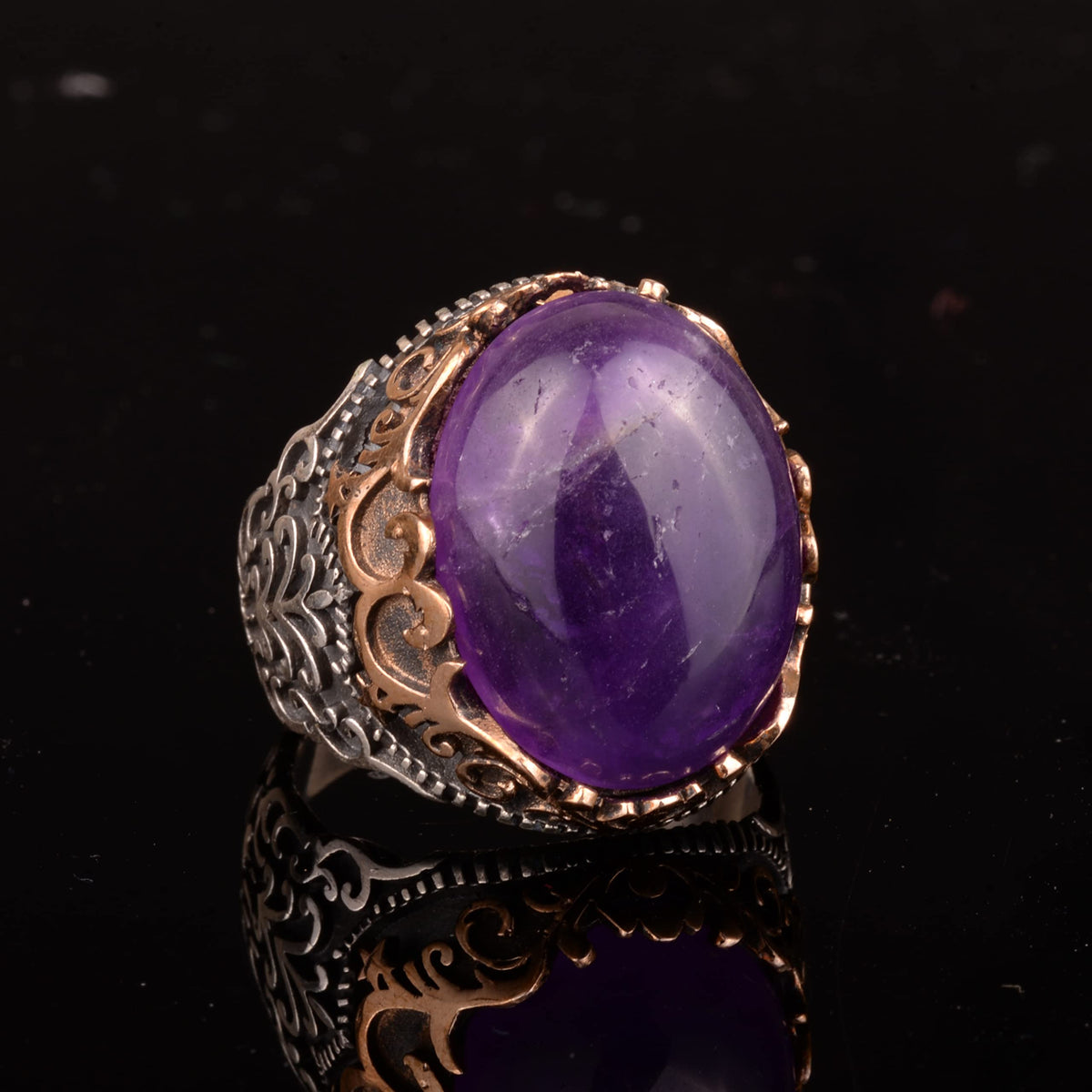 Natural Amethyst Stone Ring — 4