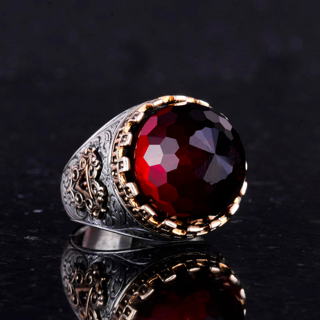 925 Sterling Silver King Ring - Handmade Ring — 5