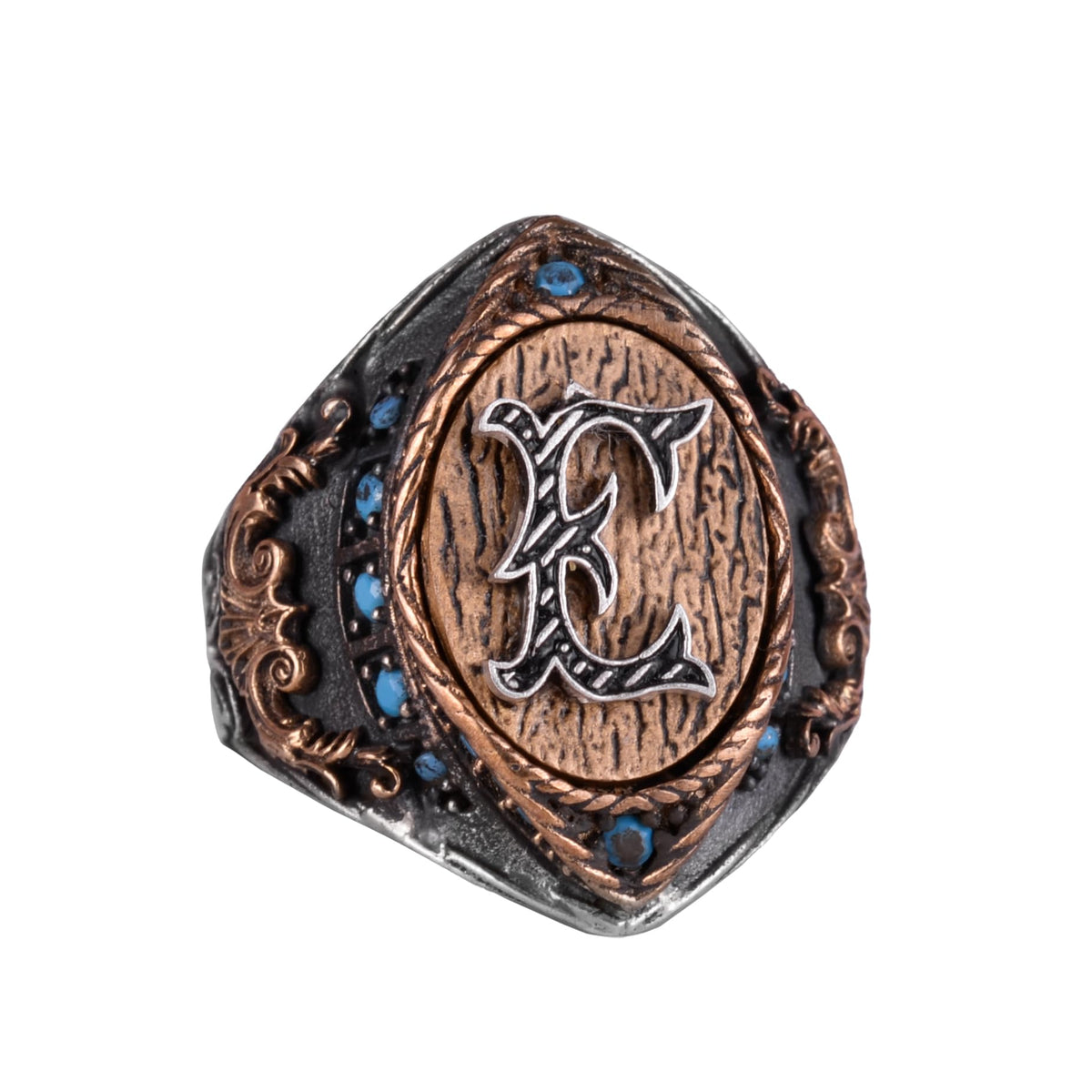 Silver Initial Ring