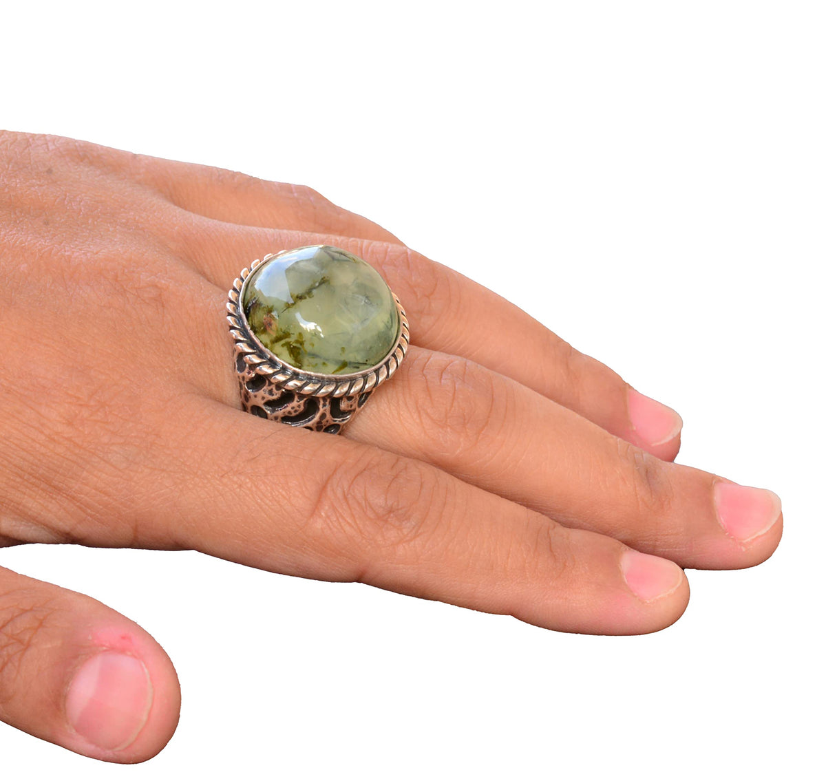 Natural Jade Stone Ring — 6