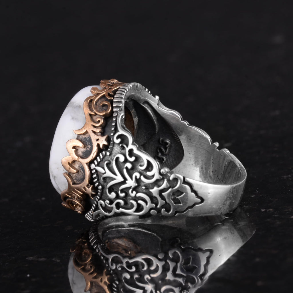 Natural Stone Handmade Ring - 925 Sterling Silver Ring (Model-2) — 7