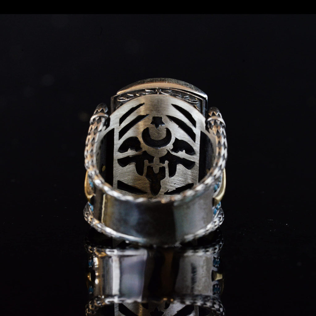 Knight Ring, King's Ring, 925 Sterling Silver Men's Ring with Hidden Cover — 5