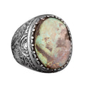 Natural Arizona Turquoise Gemstone Ring - 925 Sterling Silver (Model-2)