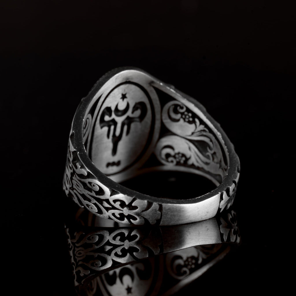 925 Sterling Silver Men's Ring, Islamic Ring — 6