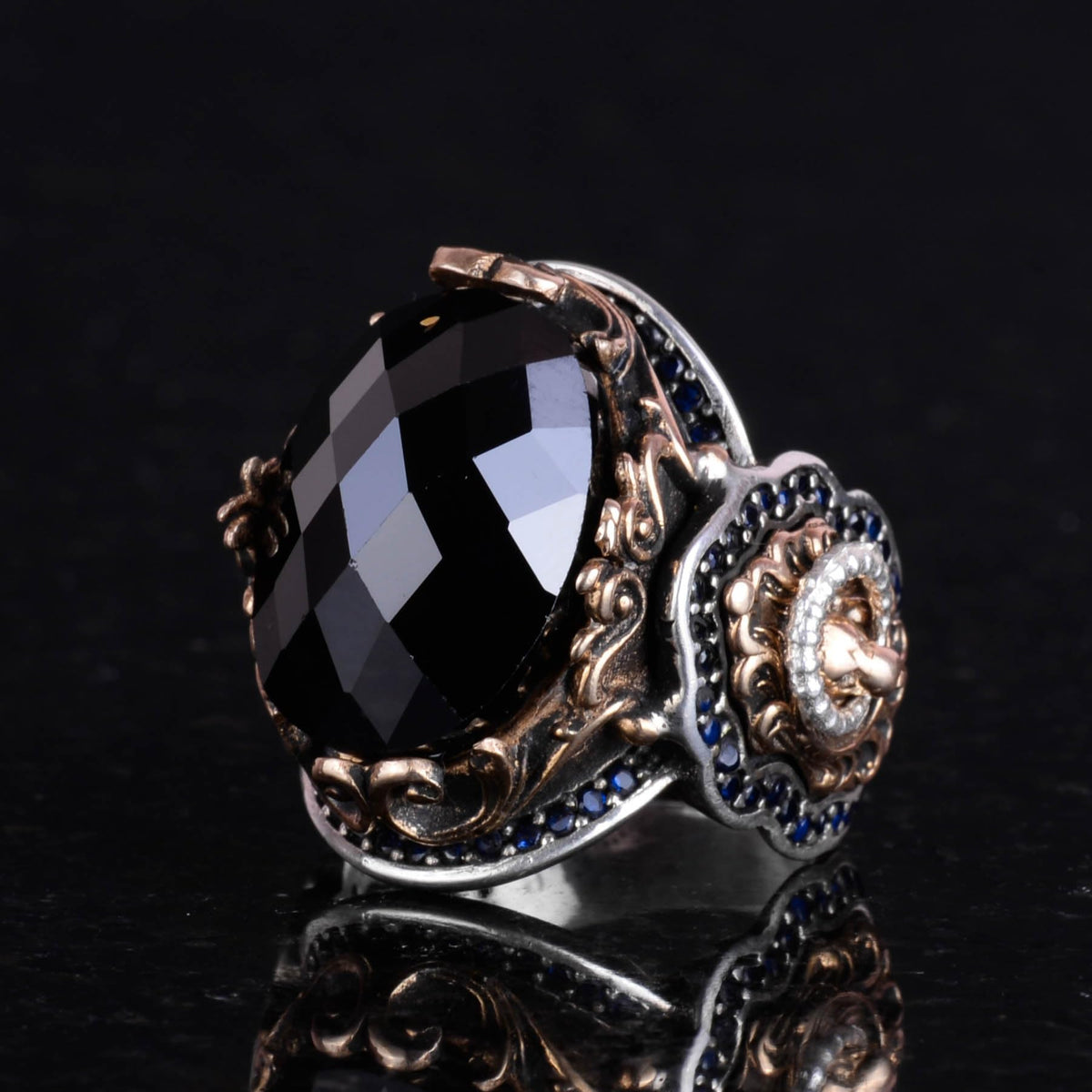 925 Sterling Silver Handmade Lion Head Men's Ring — 5