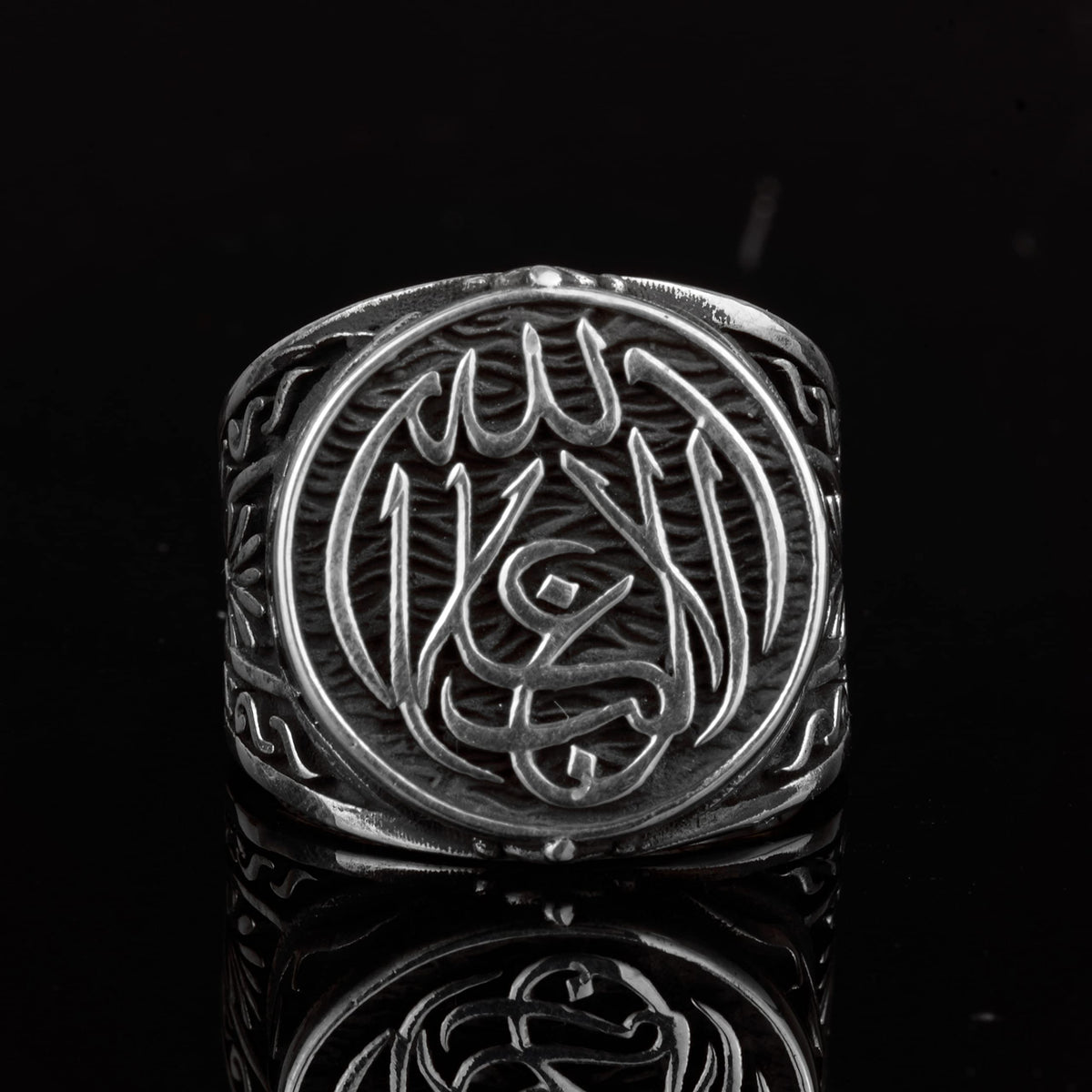 KAMBO Islamic Men's Ring - Silver Islam Ring - Arabic Allah Ring — 4