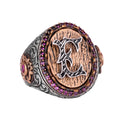 925 Sterling Silver Monogram Ring - Custom Handmade Men's Ring