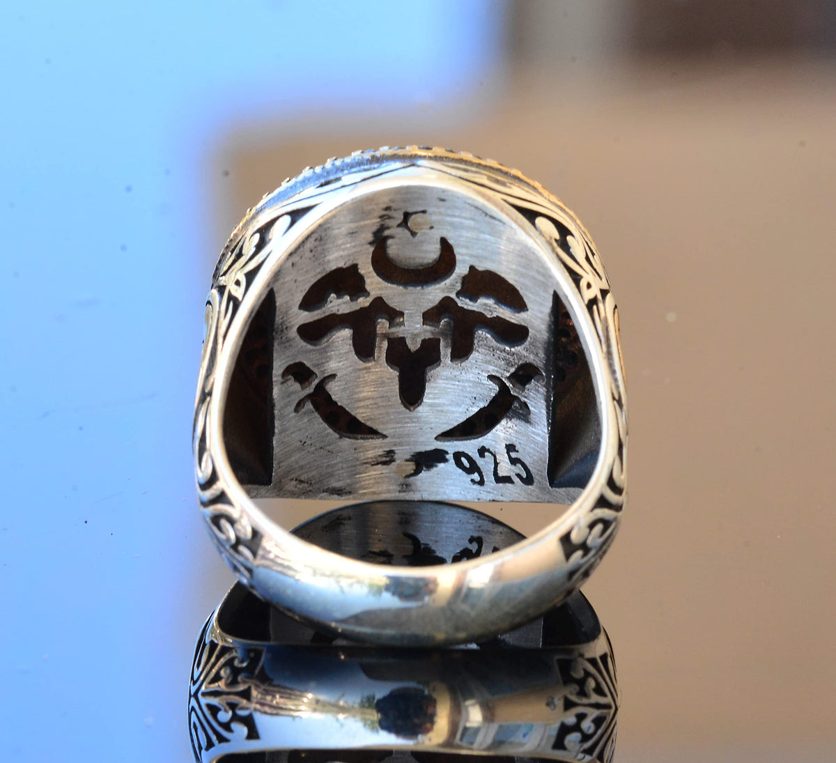925 Sterling Silver Star of David Ring (Model-3) — 5