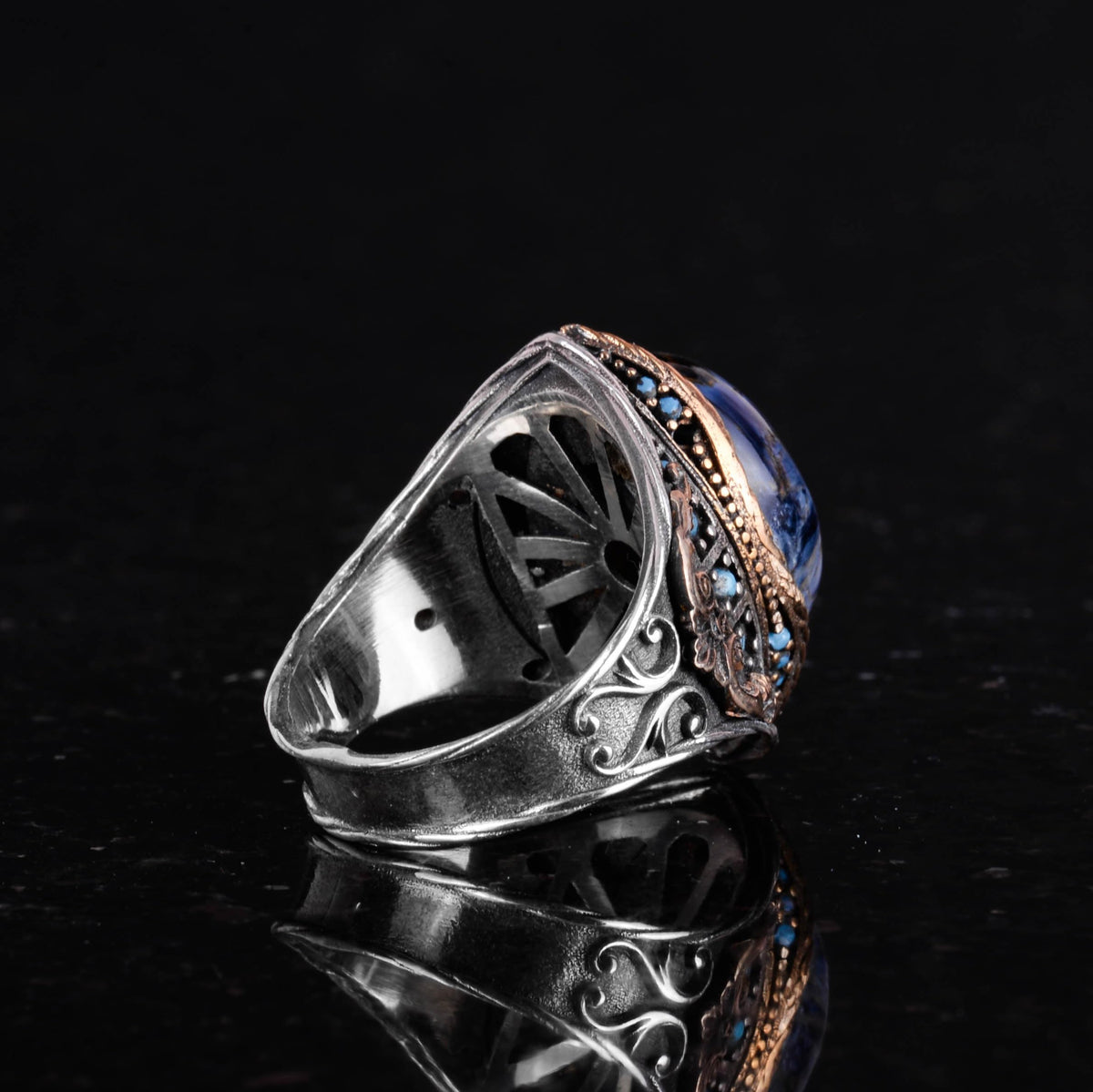 Natural Pietersite Stone Ring — 6