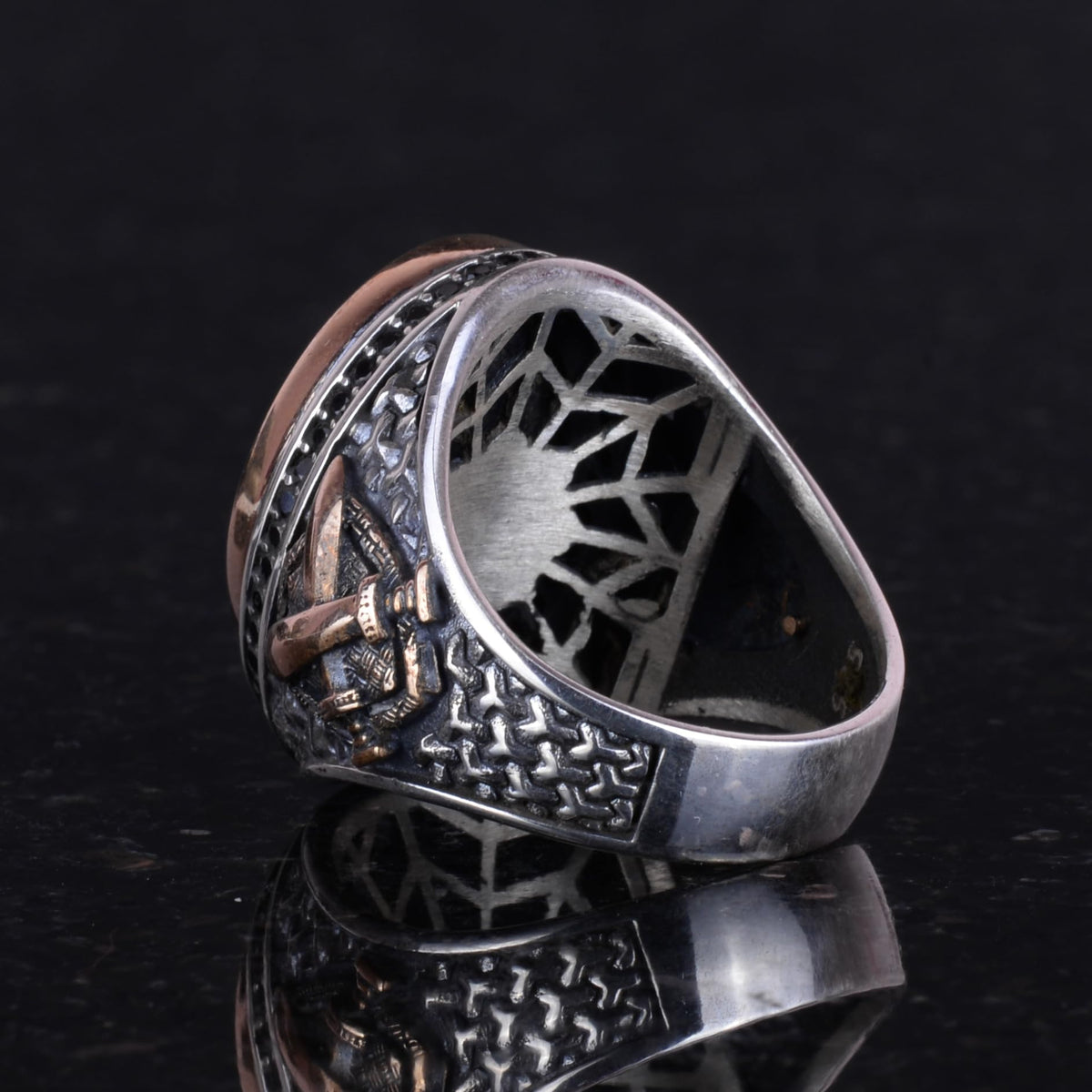 Star of David Silver Ring — 6