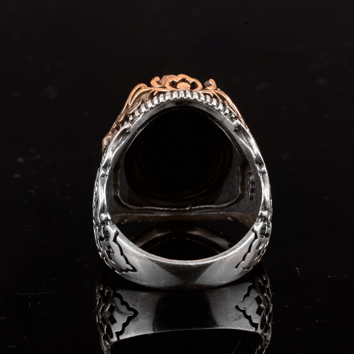 Star Ring, Seal Ring, 925 Sterling Silver Men's Ring, Handmade Ring — 9