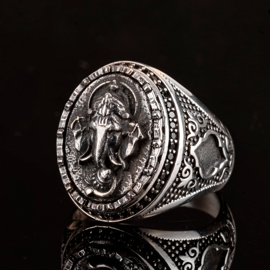 KAMBO 925 Sterling Silver Men's Elephant Ring – Showy and Majestic Design, Ideal for Daily Wear and Special Occasions — 4
