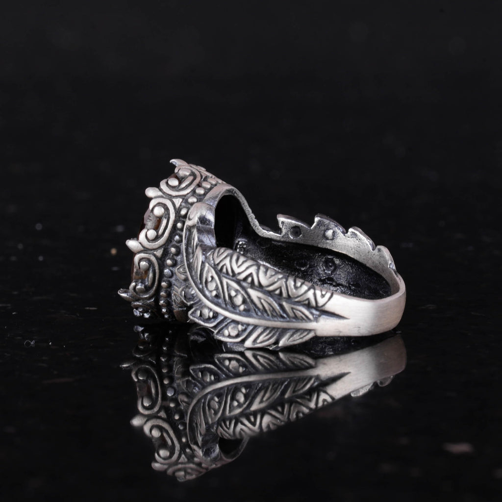 Natural Stone Ring - Handcrafted 925 Sterling Silver Jewelry (Brown Sapphire) — 6