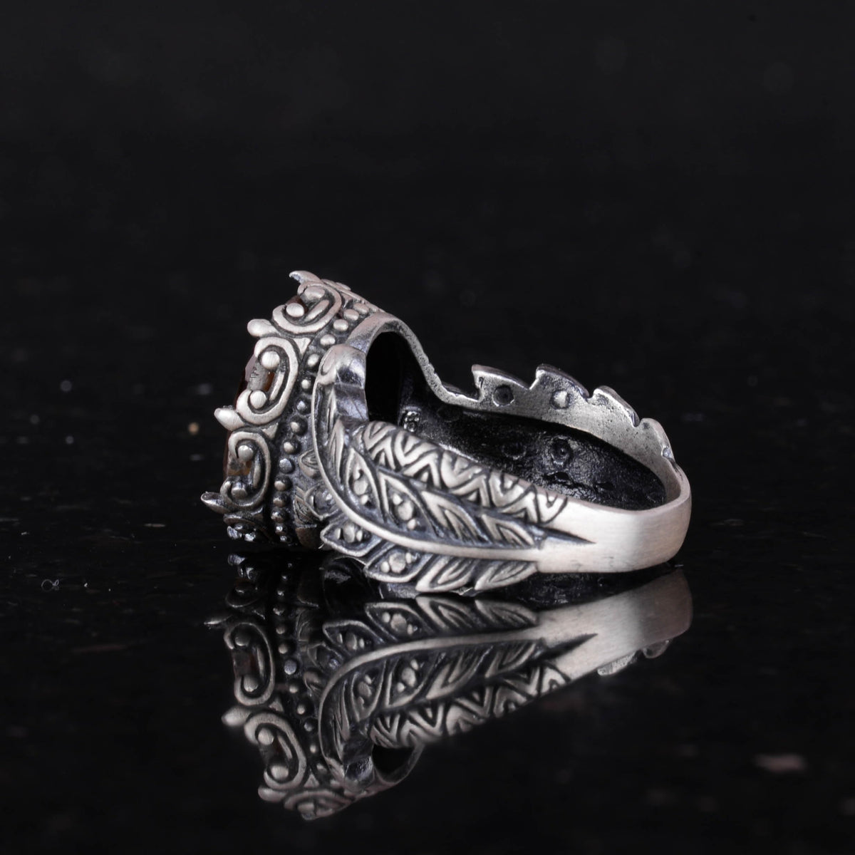 Natural Stone Ring - Handcrafted 925 Sterling Silver Jewelry (Brown Sapphire) — 6