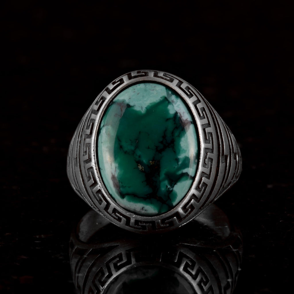 Natural Arizona Turquoise Stone Ring - 925 Sterling Silver — 3