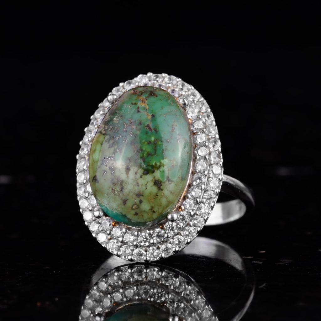 Arizona Turquoise Stone Women's Ring (Model-2) — 4