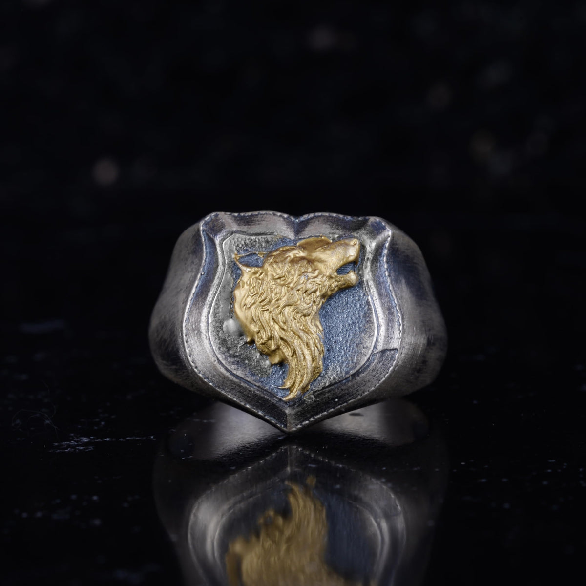 KAMBO 925 Sterling Silver Wolf Head Ring – Handmade Gothic Animal Symbol Ring for Men – Bold Statement Jewelry Design fo