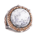 Natural Agate Stone Handmade Ring - 925 Sterling Silver Ring