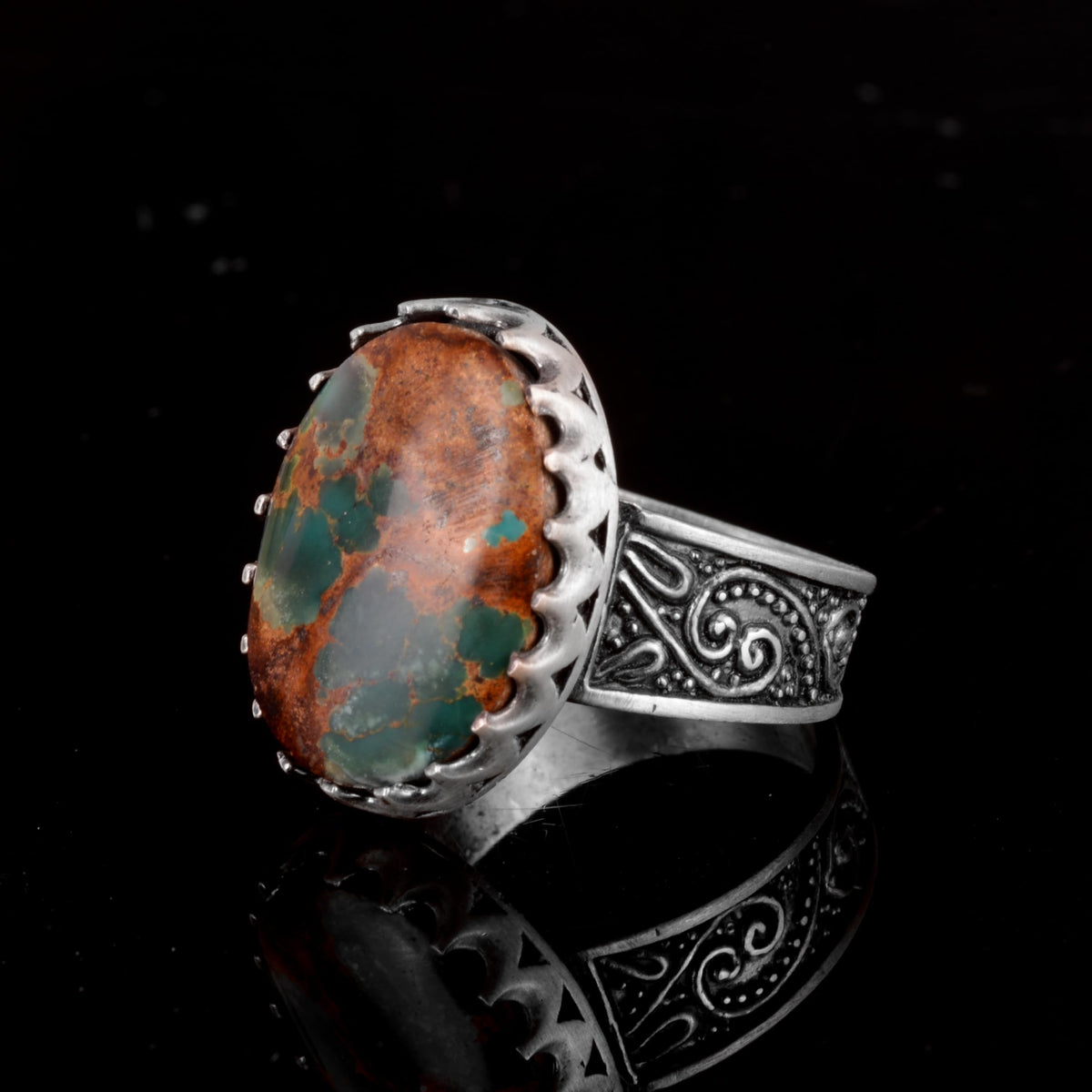 Arizona Turquoise Stone Ring (Model-6) — 5