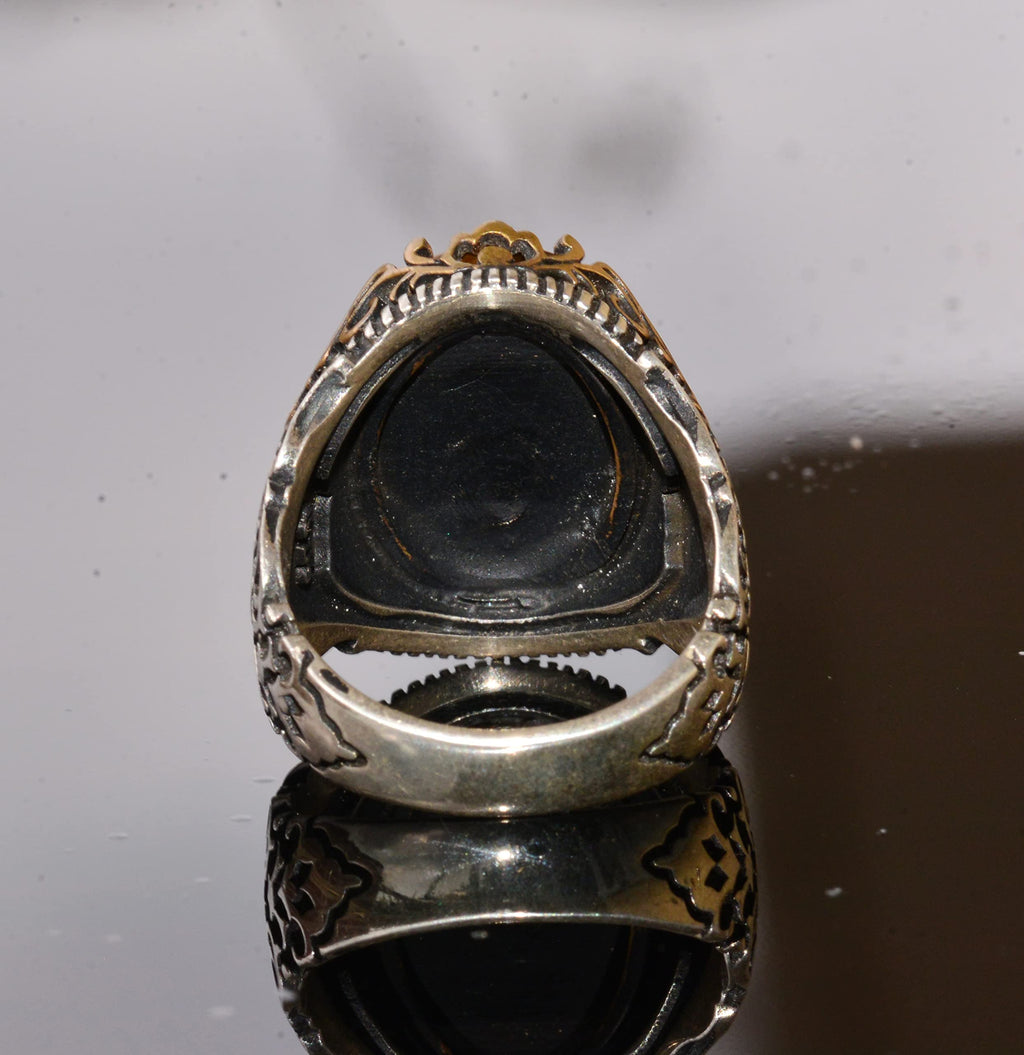 Natural Tiger's Eye Stone Ring - 925 Sterling Silver Ring — 8