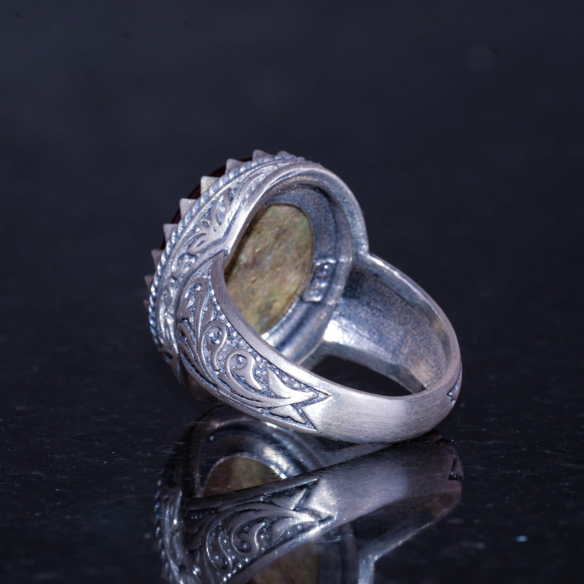 Natural Star Ruby Stone Ring - Handmade 925 Sterling Silver Ring — 6