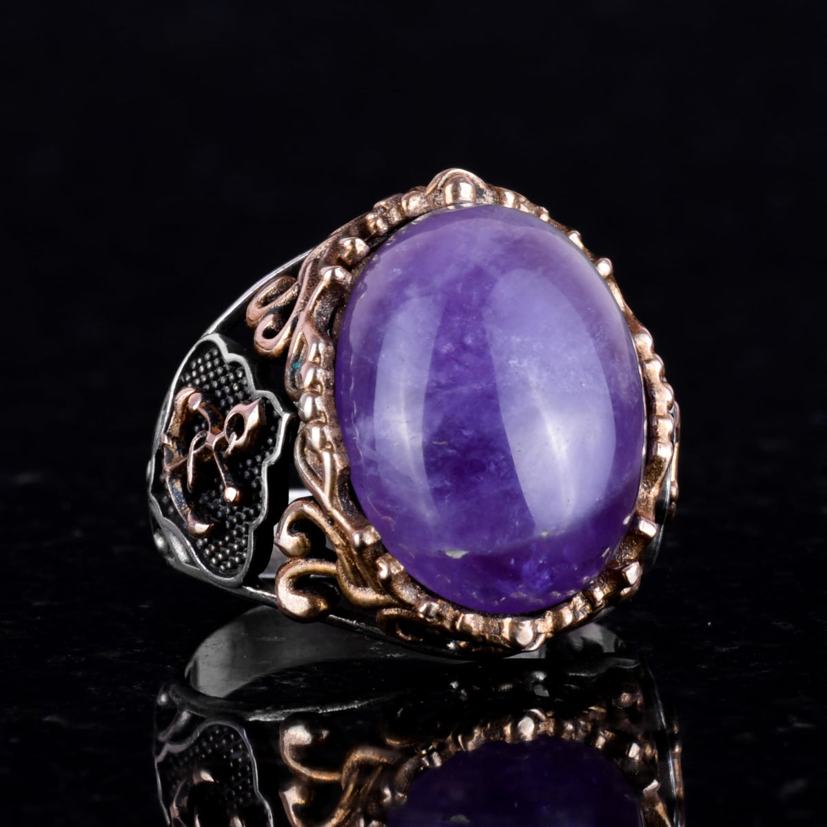 Natural Amethyst Stone Ring (Model-2) — 6