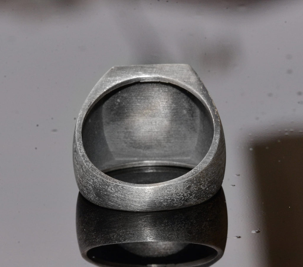 Handmade Eagle Head Ring, Silver Men's Ring - Symbol of Freedom and Strength — 8