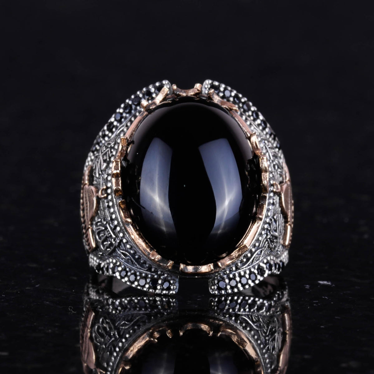 Natural Onyx Stone Ring (Model-3) — 3