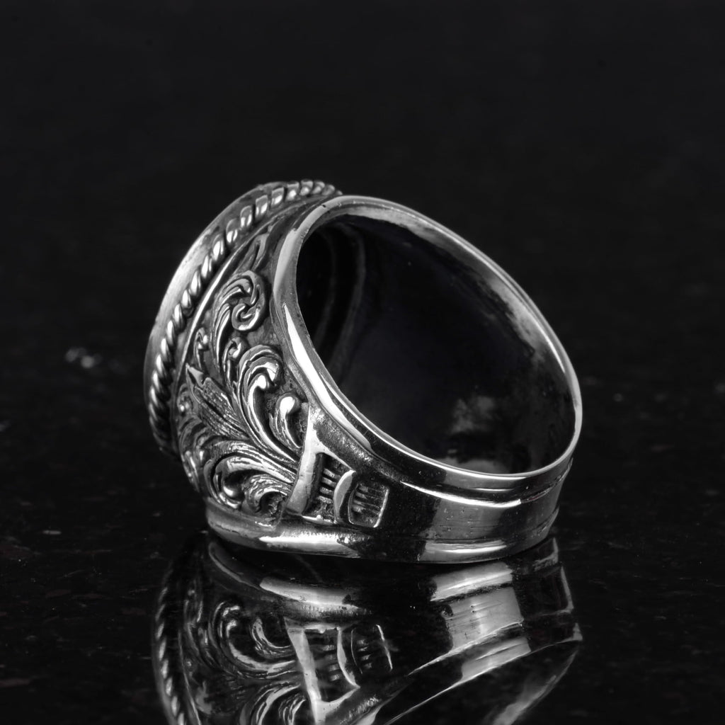 925 Sterling Silver Ring - Natural Stone Selection (Cabochon Sapphire) — 6