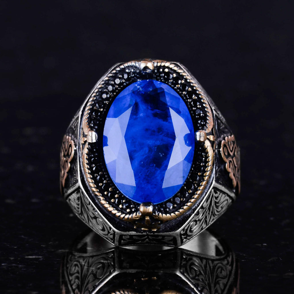 Paraiba Blue Stone 925 Sterling Silver Ring — 3