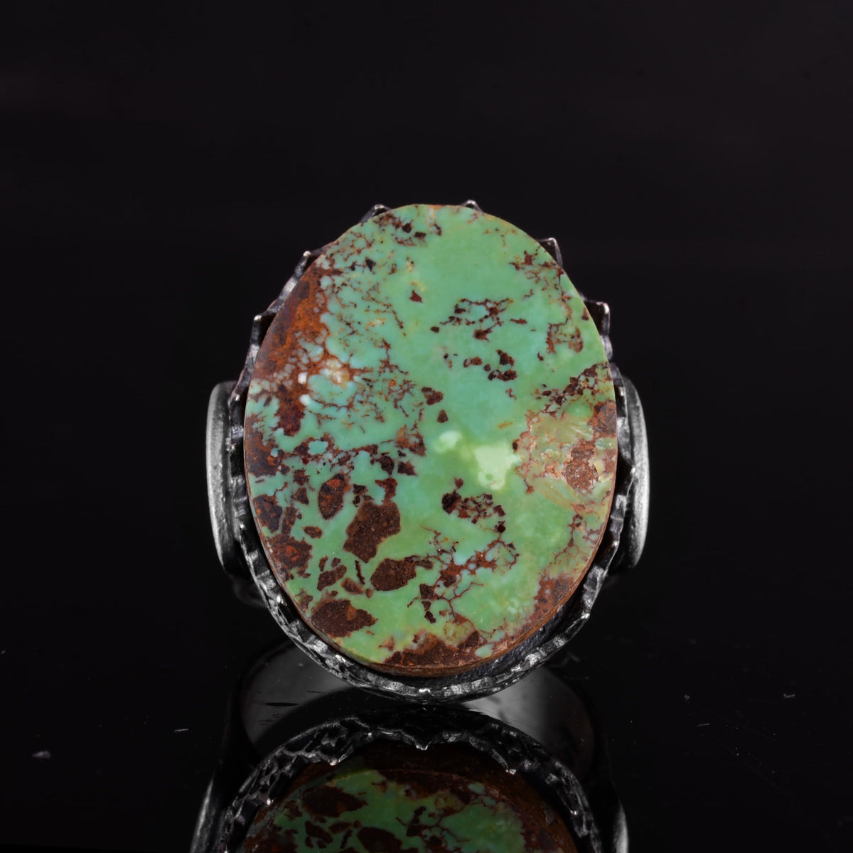 KAMBO 925 Sterling Silver Natural Turquoise Stone Large Men's Ring – Handmade Spiritual Healing Jewelry (Style-2) — 4