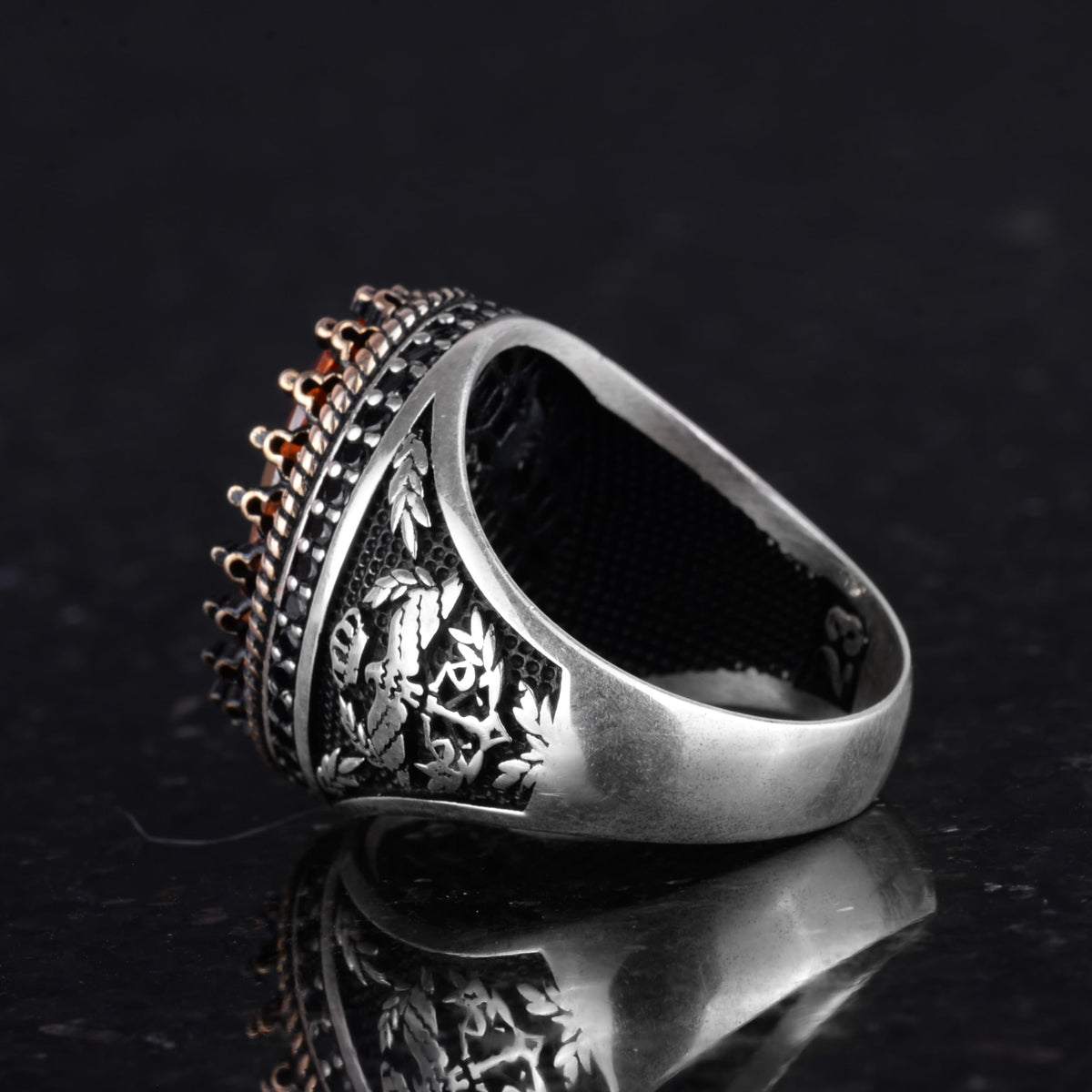 925 Sterling Silver Ring, Artificial Stone Ring, Eagle Symbol Ring, Handmade Ring (Artificial Sultanite) — 7