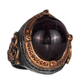 925 Sterling Silver Men's Ring with Natural Star Garnet Stone