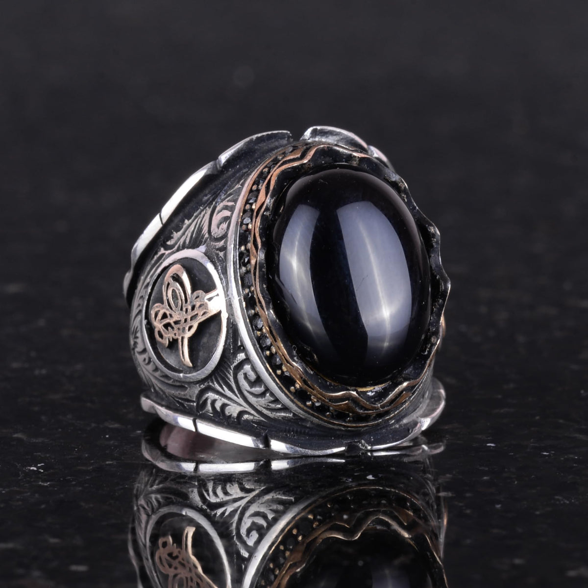 Natural Onyx Stone Ring — 4