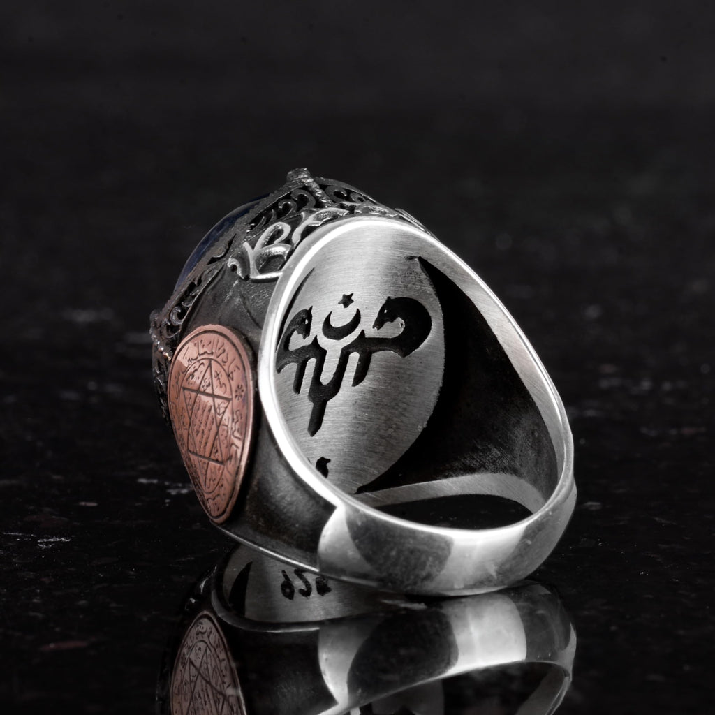 Star of David Ring - Handmade 925 Sterling Silver Men's Ring — 7