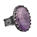 Natural Stone Ring - Handcrafted 925 Sterling Silver Ring